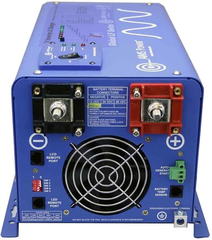 AIMS 4000W 12V Pure Sine Inverter Kit w/Remote