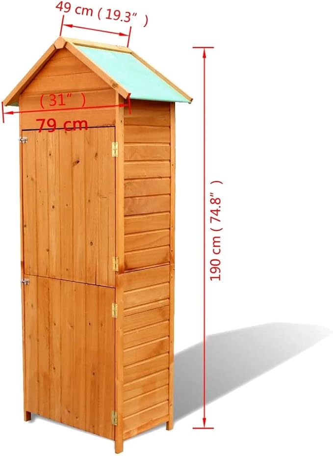 【Fast Shipping】 Lightweight Storage Box for Indoor/Outdoor for Patio, Deck, Patio Patio Storage Cabinet Brown 31.1"x19.3"x74.8"