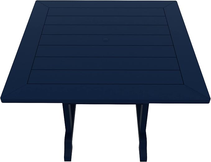 HDPE Laguna 43" Square Dining Table,Navy Blue
