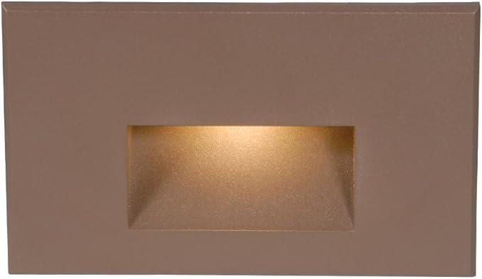 WAC Landscape Lighting, LEDme 120V LED Horizontal Indoor and Outdoor Step and Wall Light Red in Bronze