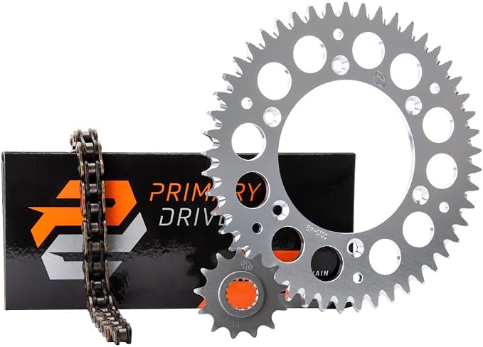 Primary Drive Alloy Kit & X-Ring Chain Silver Rear Sprocket for Husqvarna TX 300 Heritage (Fuel Injected) 2023