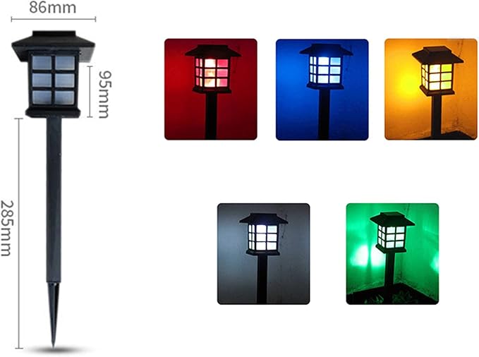 Outdoor Solar Pathway Lights Waterproof 2-Packs Outside LED Decorative Lights Landscape Lighting for Yard Patio Driveway Garden (Purple)