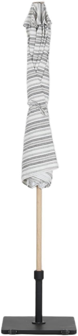 Tempera Striped Patio Umbrellas Outdoor Table Market Umbrellas with Crank & Pust Button Tilt|Auto-Tilt, 8 Steel Ribs, High Color-Fastness Canopy