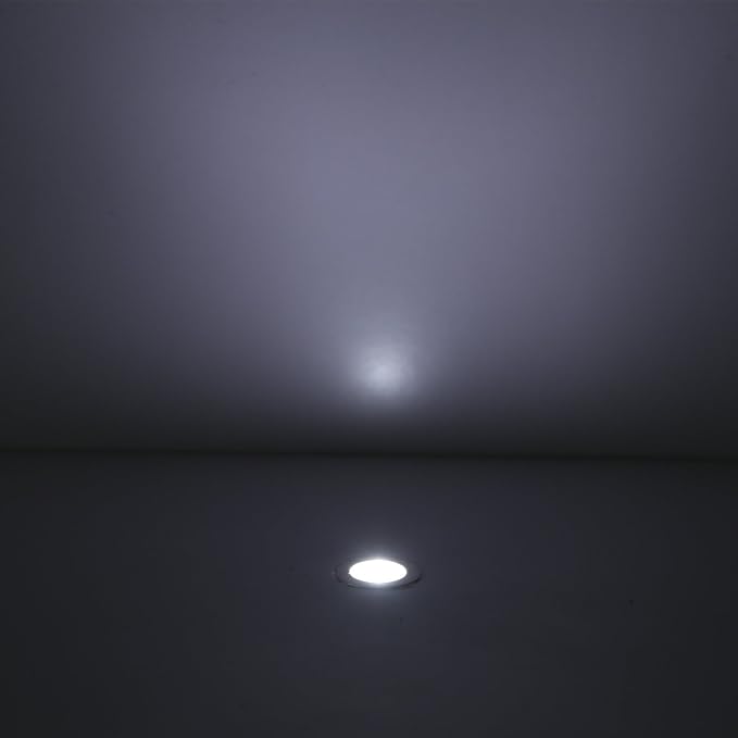 0.7" Tiny LED Deck Lights,Waterproof IP7 Low Voltage Stair Lights Landscape Lighting for Garden,Patio,Stairs Outdoor and Indoor Decoration Security Cool White(Pack of 10)