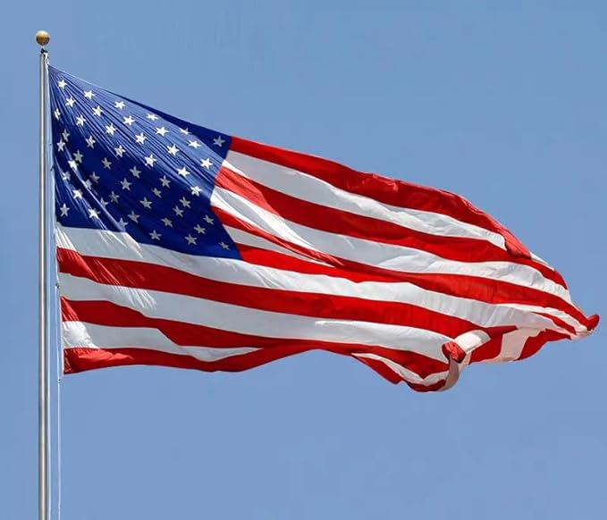 American Flag 2x3 Outdoor - Heavy Duty US American flags for outside 2x3 Ft with Embroidered Stars Sewn Stripes USA Flags Long Lasting with 2 Brass Grommets