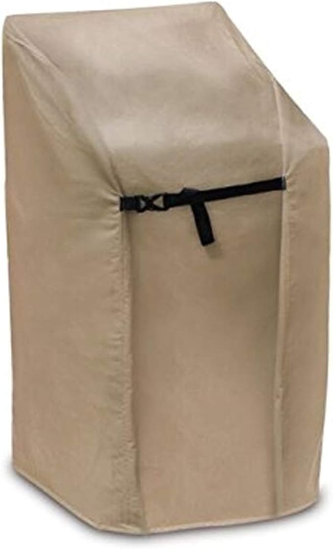 Protective Covers Weatherproof Stacking Chair Cover, Tan , 28.5" L X 35.5" W X 46" H - 1163-TN
