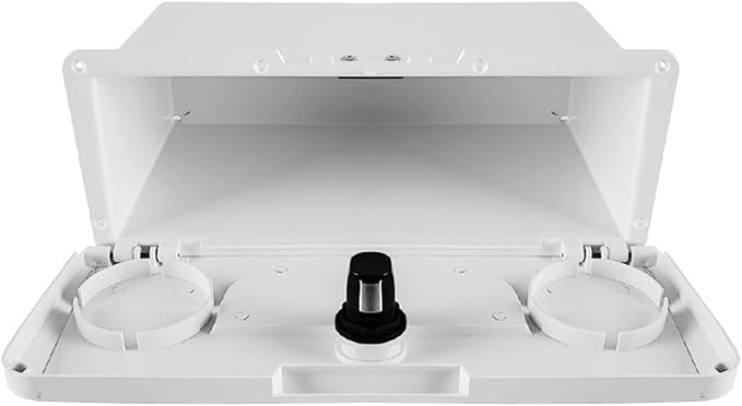 Boat Deck Storage Box Lockable Marine Organizer Embedded Button Lock Lightweight PP Material Suitable for Yacht Boat Fishing Tool Storage, White