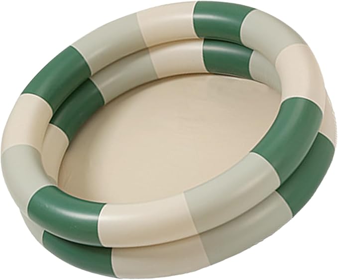 Inflatable Pool Baby Retro Blow Up Swimming Pool Family Cute Thickened Water Pool (Green Stripe)