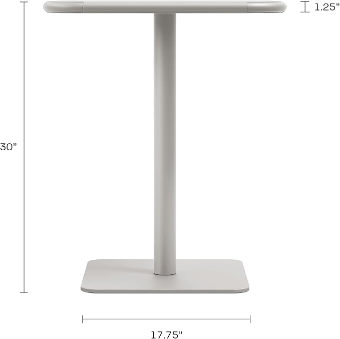 Jamesdar, Haley, Square Heavy Duty Commercial Steel Bistro Dining Table, All Steel Construction, Indoor Outdoor Restaurant & Café Use, 300 lb Capacity, 24" D x 30" H, Cement Gray