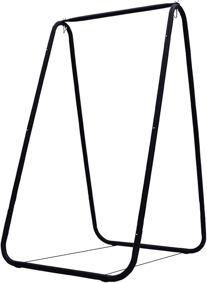 Hammock Chair Stand, A-Shaped Swing Stand Max Load 220 Lbs, Portable Hammock Stand, Hammock Chair Stand Only, Swing Stand for Single Person, 33.46" x 31.5" x 56.69" (Without Hammock Chair) (Black)