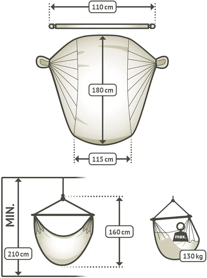Comfort Hammock from Bio-Cotton by LA SIESTA