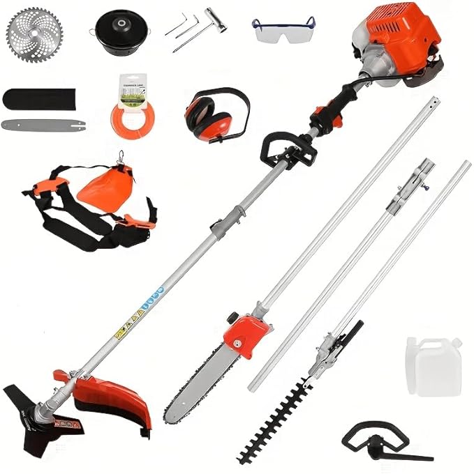 52cc 5-in-1 String Trimmer Gas Powered (red2)