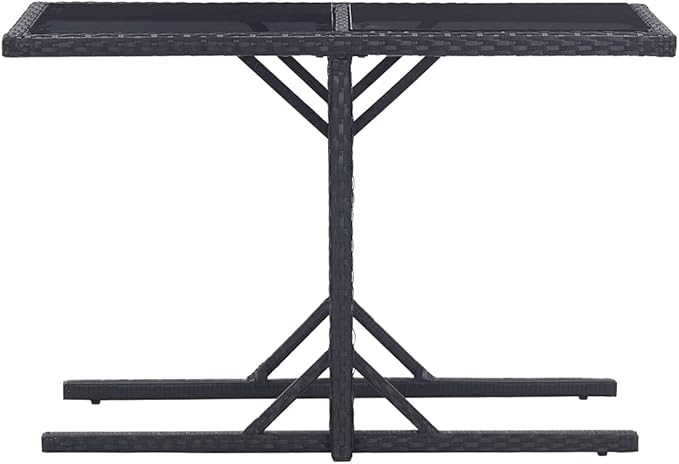 3 Piece Patio Dining Set, Outdoor Sofa Sets Sectional Sofa Patio Conversation Set Front Porch Furniture for Piazza Garden Poolside Negotiation Area Black