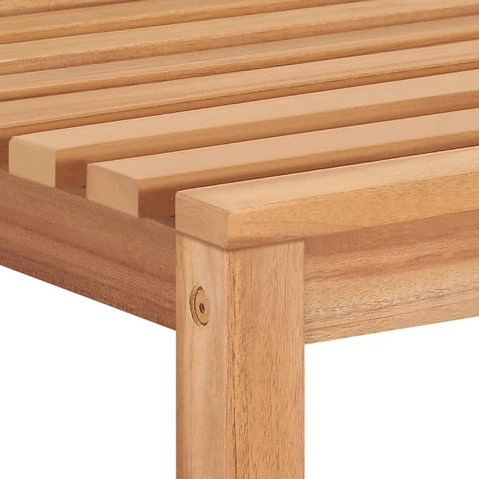 5 Piece Garden Dining Set 31.5 x 31.5 Inch Solid Teak Wood Outdoor Patio Furniture Table with 4 Chairs for Backyard Deck Balcony Poolside Use Weather Resistant Waterproof
