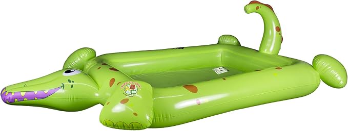 Poolmaster Crocodile Spray Inflatable Kiddie Swimming & Wading Pool for Toddlers