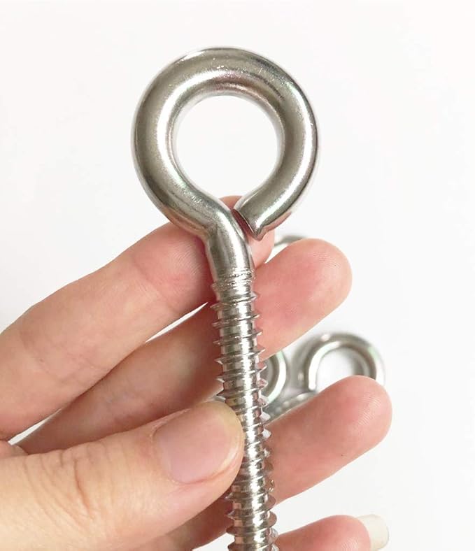 Swing Hooks, 4Pack M8 Heavy Duty Large Swing Hooks Hammock Hanging Kit Eye Screws 1200LB Capacity Swing Hardware for Yoga Hammock Swing Chair Indoor Outdoor