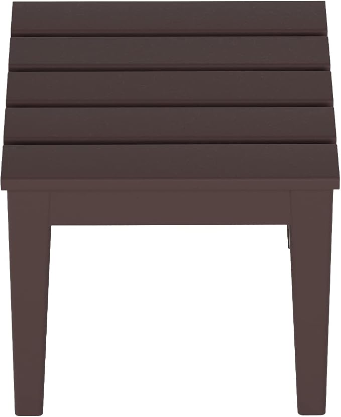WestinTrends Ashore Outdoor Patio Modern Adirondack Side Table, Dark Brown