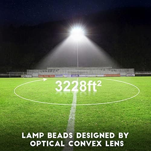 Juyace 3 Pack 36000Lm 240W Led Stadium Outdoor Flood Light Area Lighting | Super Bright Arena Lights,Commercial Area Lighting,5000K Daylight,100-277V,IP65 Waterproof,For Sport Court,Switch Control