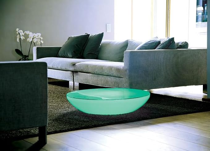 Mr.Go 24" Round LED Light Up Table Top, Rechargeable Glowing Side Table, 16 Color Changing, Dimmable w/Remote, Waterproof Indoor Outdoor for Patio, Pool, Bar, Party, Home Decor