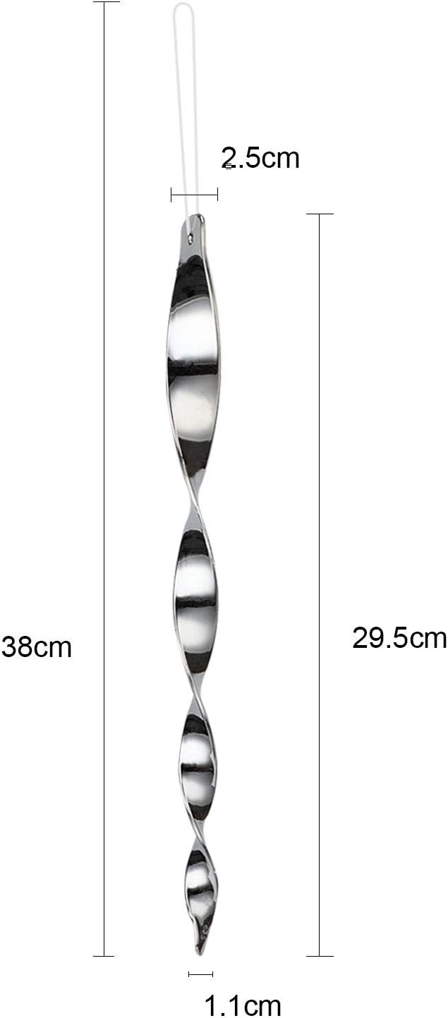 Besmon Woodpecker Bird Scare Devices,Reflective Scare Rods Control Device to Keep Birds Away from Patio Pool(Christmas Reflective Strip Hanging Home as Decoration) (6PCS)