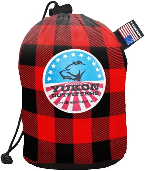 YUKON OUTFITTERS Outdoor 1.5 oz Ripstop Polyester Vista Printed Hammock w/Tree Straps, Lumberjack Plaid