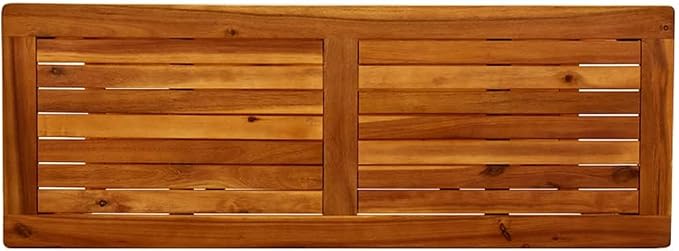 vidaXL Solid Acacia Wood Patio Console Table - Entryway Accent Hallway Table with Storage Shelf 43.3"x15.7"x29.5"
