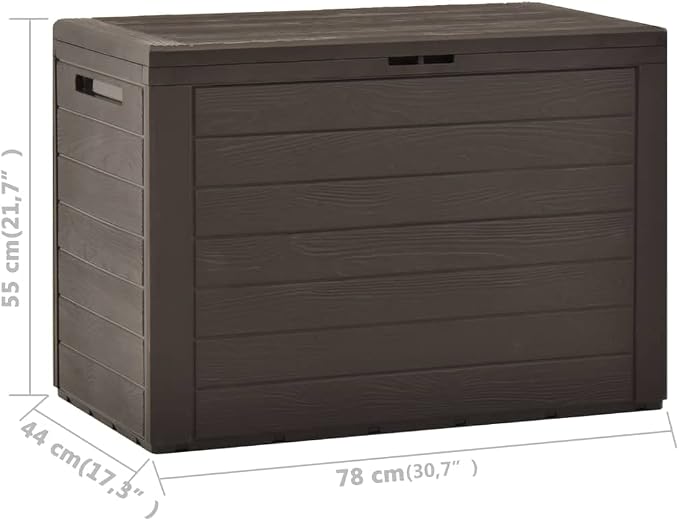 【Fast Shipping】 Outdoor Rattan Storage Box, All Weather Deck Box for Patio Furniture Storage, Outdoor Toys and More Patio Storage Box Brown 30.7"x17.3"x21.7"
