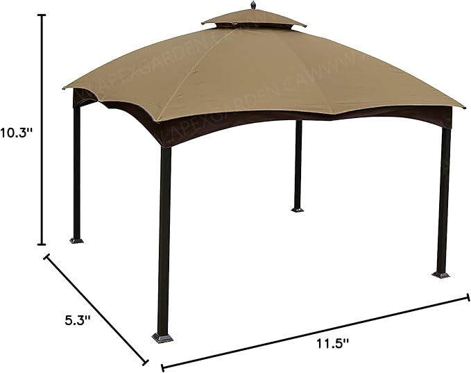 APEX GARDEN Replacement Canopy Top for Lowe's Allen Roth 10X12 Gazebo #GF-12S004B-1