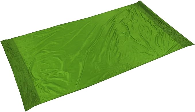 Portable Parachute Camping Hammock, Lightweight Outdoor Hammock with Aluminum Snap Hooks and Storage Bag for Hiking, Travel, and Picnics, 200kg Load Capacity (Grass Green)