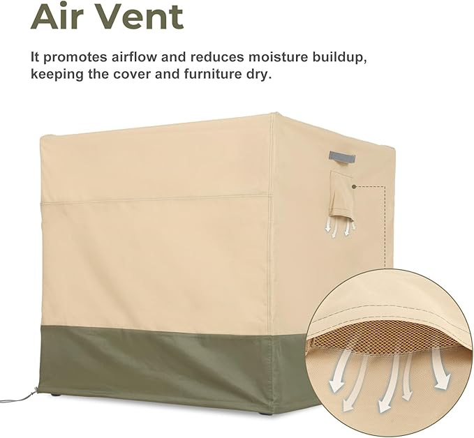 BPS Patio Cube Chair Cover for 1 Seater Garden Rattan Cube Chair or Wicker Single Cube Sofa, 600D Waterproof Oxford Outdoor Furniture Cover, 36''W x 36''D x 36''H