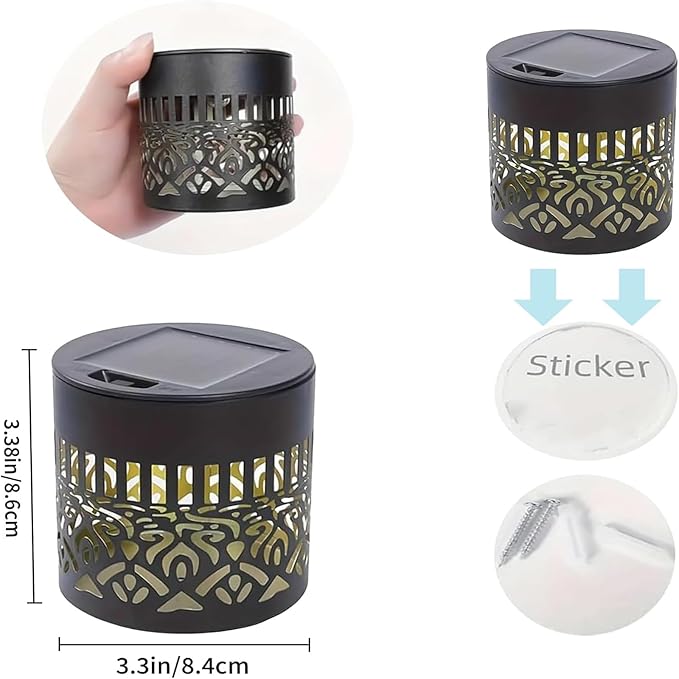 Decorative Solar Mandala Lights,2026 New Solar Mandala Lights Outdoor,Mandala Theme Waterproof Fence Light for Garden Post Patio Backyard Yard Decor(2Pack)