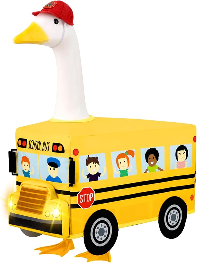 Back to School Porch Goose Outfit 23" School Bus Goose Clothes