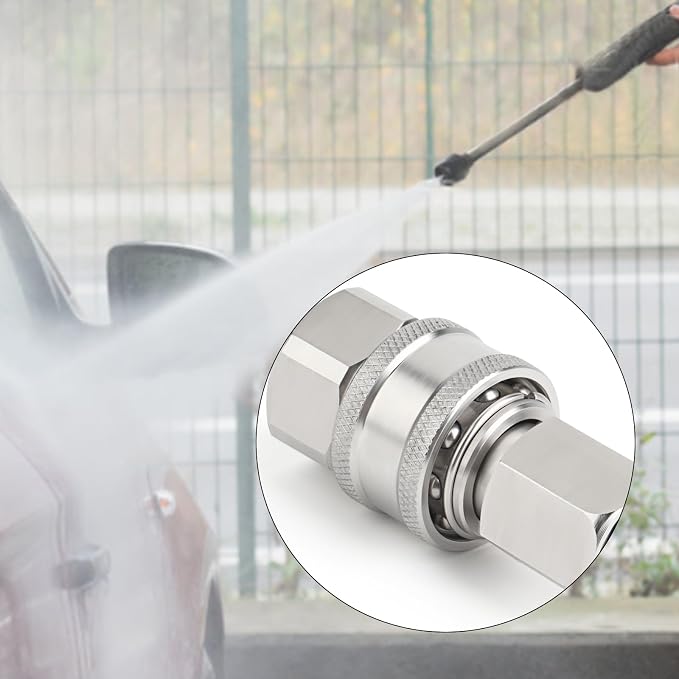 TAISHER 8PCS 304 Stainless Steel 1/4" Female NPT High Pressure Washer Quick Connect Coupler for Pressure Washing Gun Hose Accessories