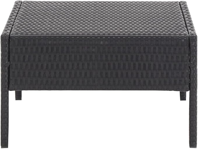 Patio Sofa Set with Cushions,Patio Lounge Set,Outdoor Furniture,Outdoor Furniture Sets,Patio Conversation Sets,for Garden,Deck,Backyard,5 Piece Poly Rattan Black