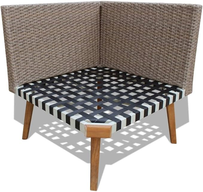 4 Piece Patio Lounge Set with Cushions, Outdoor Sofa Sets Patio Conversation Set Outdoor Dining Sets Sectional Sofa for Poolside Exhibition Garden Negotiation Area Poly Rattan Gray