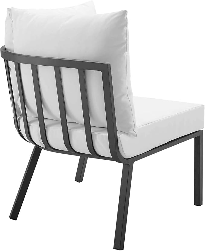 Casafoyer Riverside Outdoor Patio Aluminum Sectional Set, Gray White