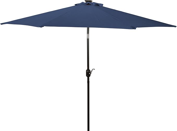 Trademark Innovations Deluxe Solar Powered LED Lighted Patio Umbrella - 9'