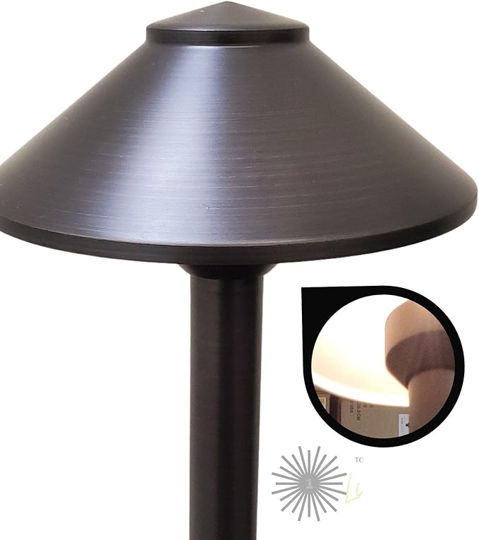 PRO-Trade Outdoor Pathway Lights - Premium Outdoor Landscaping Lighting for Paths, Driveways, Grounds, and Landscapes - Waterproof, Weatherproof, Wired Cast Brass LED Area Lights (Antique Bronze)