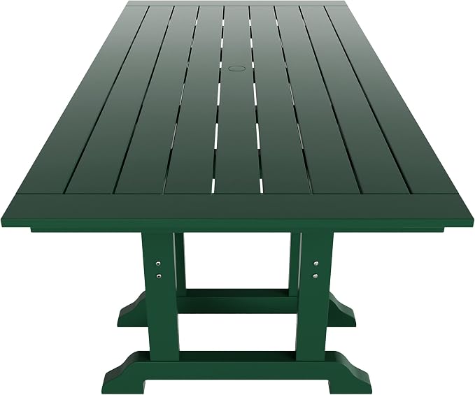 HDPE Laguna 38" X 73" Rectangular Dining Table,Dark Green