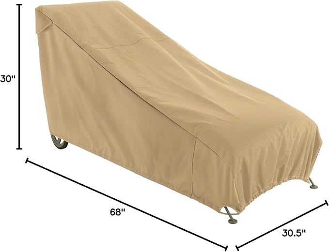 Classic Accessories Terrazzo Water-Resistant 66 Inch Patio Chaise Lounge Chair Cover, Patio Furniture Covers