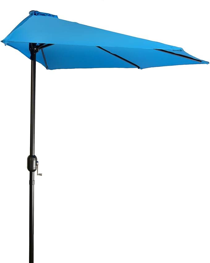 Patio Half Umbrella - 9' - By Trademark Innovations (Azure)