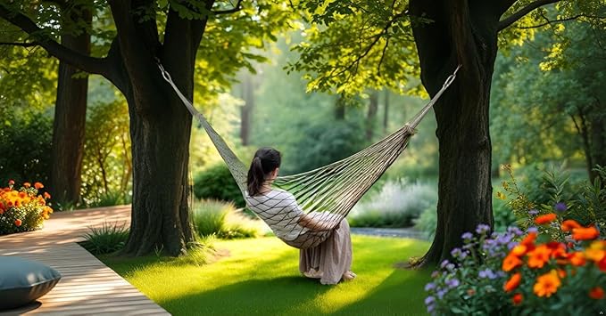 Hammock Hanging Mesh Strong Thick Nylon Rope Hammock Swinging Hammock Seat Travel Hanging Swing Chair