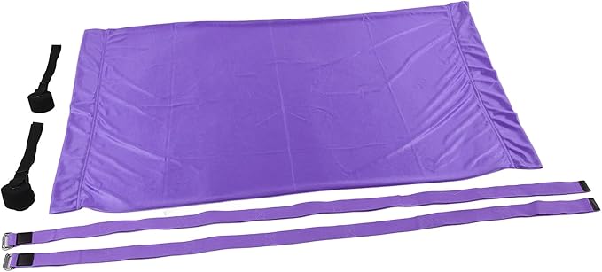Yoga Hammock Handstand Split Leg Stretchable Aerial Yoga Swing, Adjustable Portable Elastic Hammock with Door Anchors and Straps for Home Gym Yoga Training (Purple)