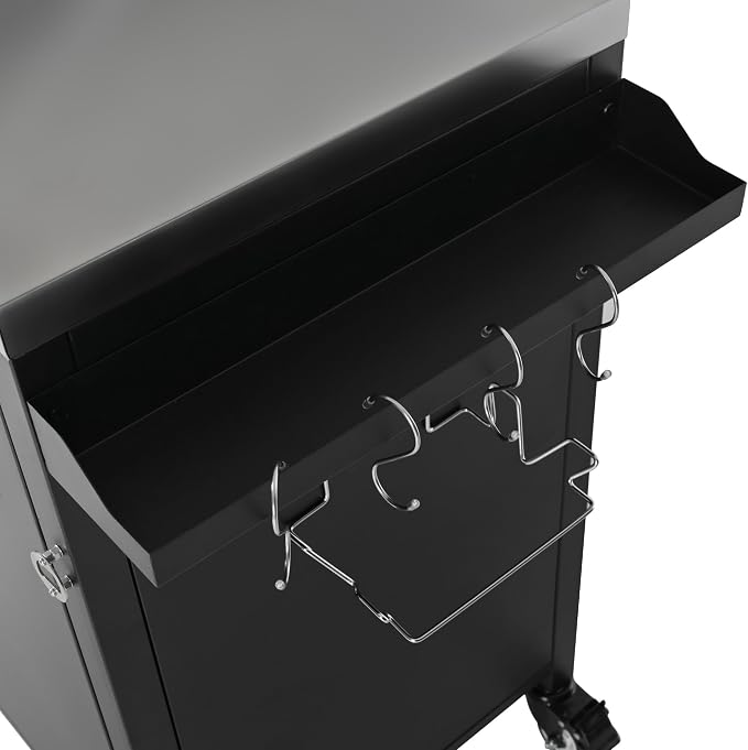 RUNNA Outdoor Kitchen Island with Sink, Metal Grill Cart Table with 304 Stainless Steel Sink, Outdoor Bar Cart Sink Station with 4 Lockable Wheels for Pizza Prep & BBQ, L 55.5" x W 20" H 36.7"