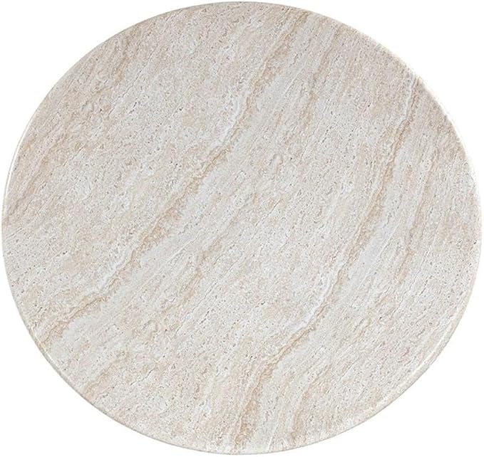 Pemberly Row Travertine Concrete Indoor/Outdoor 54" Round Dining Table