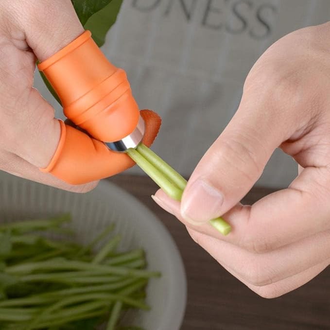 Fruit and Vegetable Picking Potted Plants Trim Silicone Thumb Knife Set, Picking Portable Knife, Easy Gadgets, Garden Tools