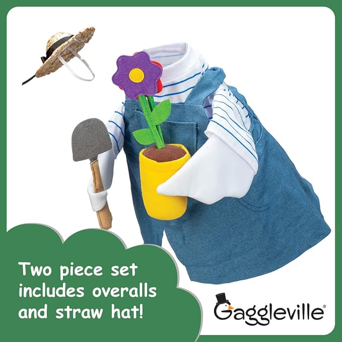 Gaggleville Gardener Goose Outfit, Fits Large 23" H Statue, by Fox | Valley Traders