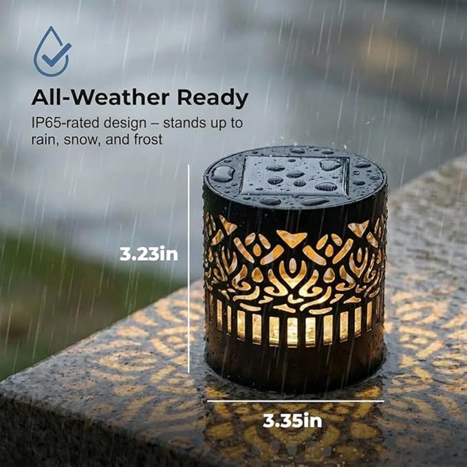 Upgrade Decorative Solar Mandala Lights, 2026 New Waterproof Metal Solar Powered Outdoor Deck Step Wall Lights, Mandala Theme LED Fence Light for Garden Post Patio Backyard Yard Decor