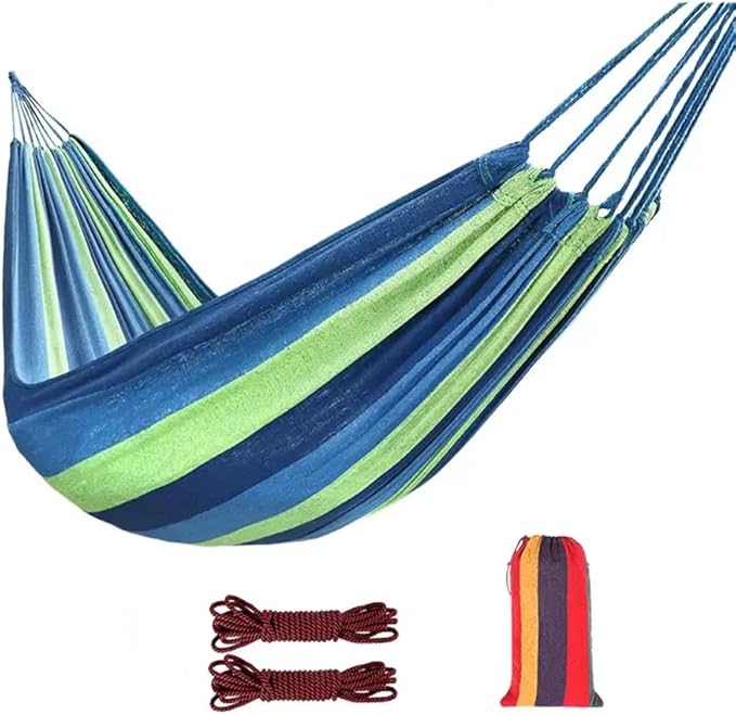 Outdoor Hammock Anti-Rollover Travel Camping Portable Hammock Hanging Chair Outdoor Portable Camping Travel Equipment (Color : Green-a, Size : 190 * 80cm)
