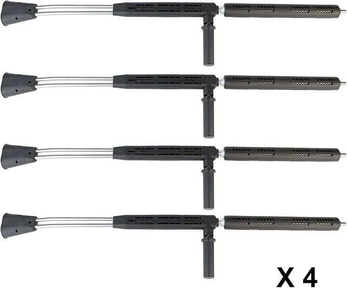 CANPUMP 40-in Dual Lance Wand w/Bent Tube, Replacement Pressure Washer Extension Wand, Double Lance, Stainless Steel, Quick-Connect, Soap Nozzle, 5000 PSI, 10.5 GPM, Pack of 4